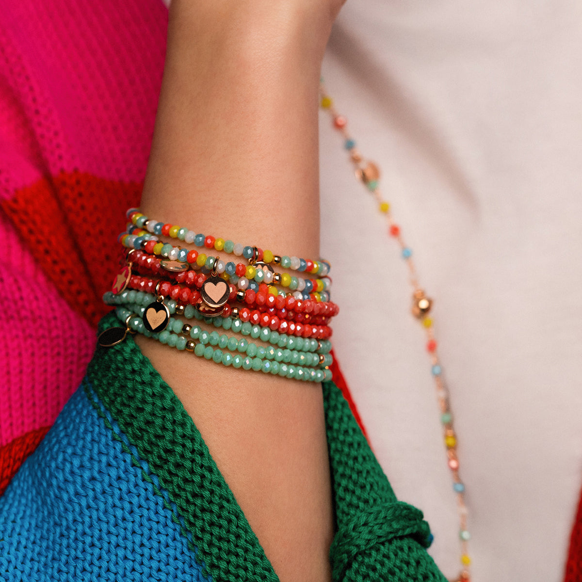 Bracelets - Elastic bracelet/neckalace - Gipsy Color - 4 | Rue des Mille