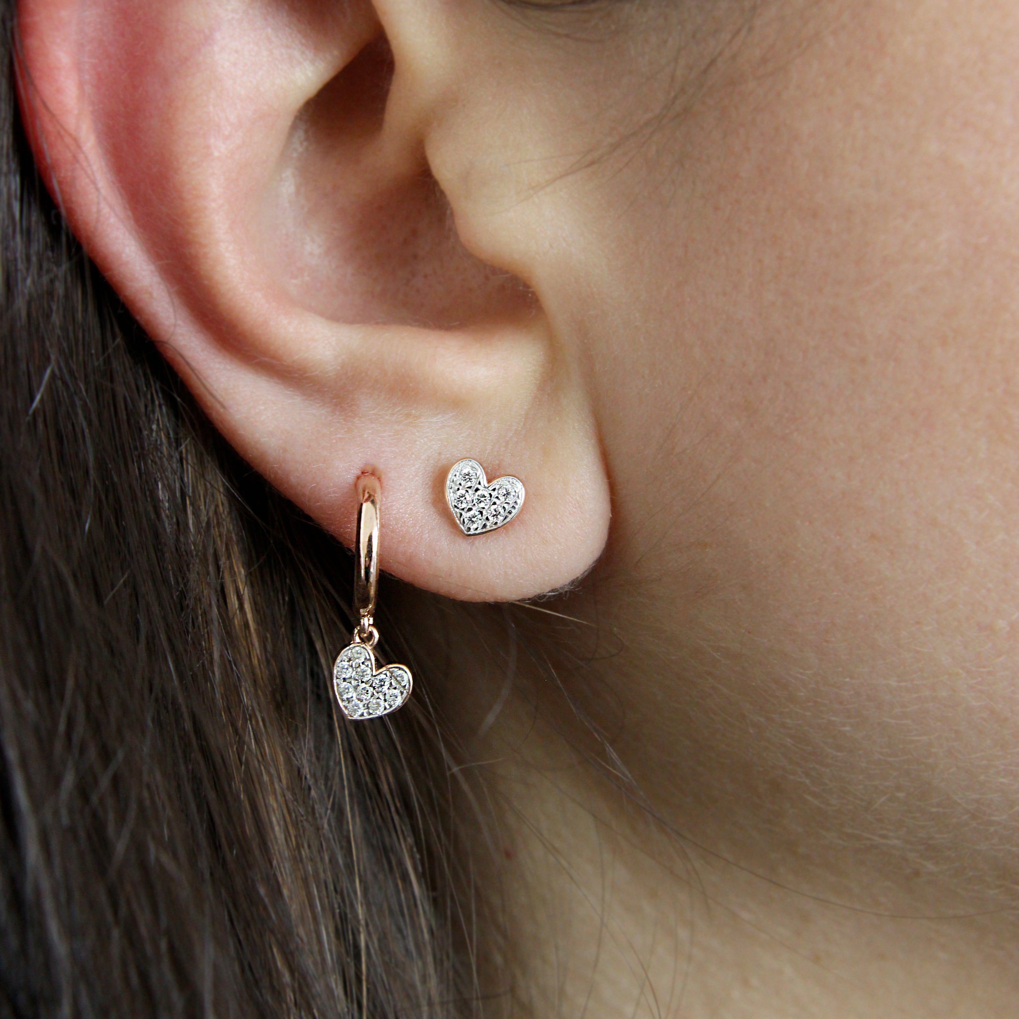 Aretes con Micro Zircones Corazón