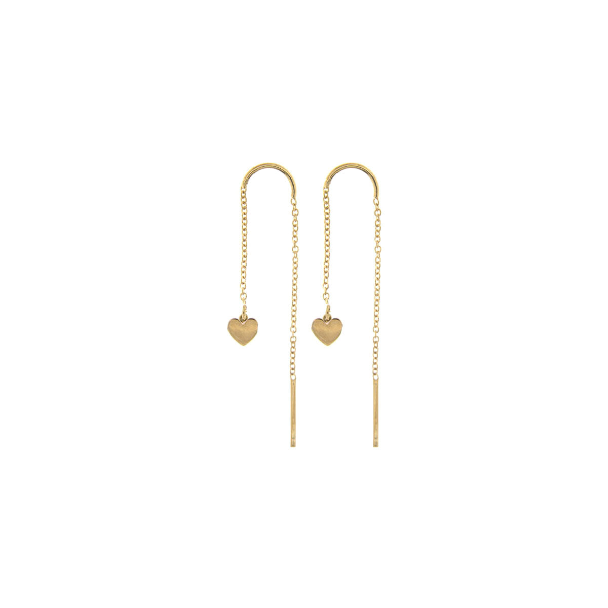 Earrings - Earring chain rounded subject - heart - 2 | Rue des Mille