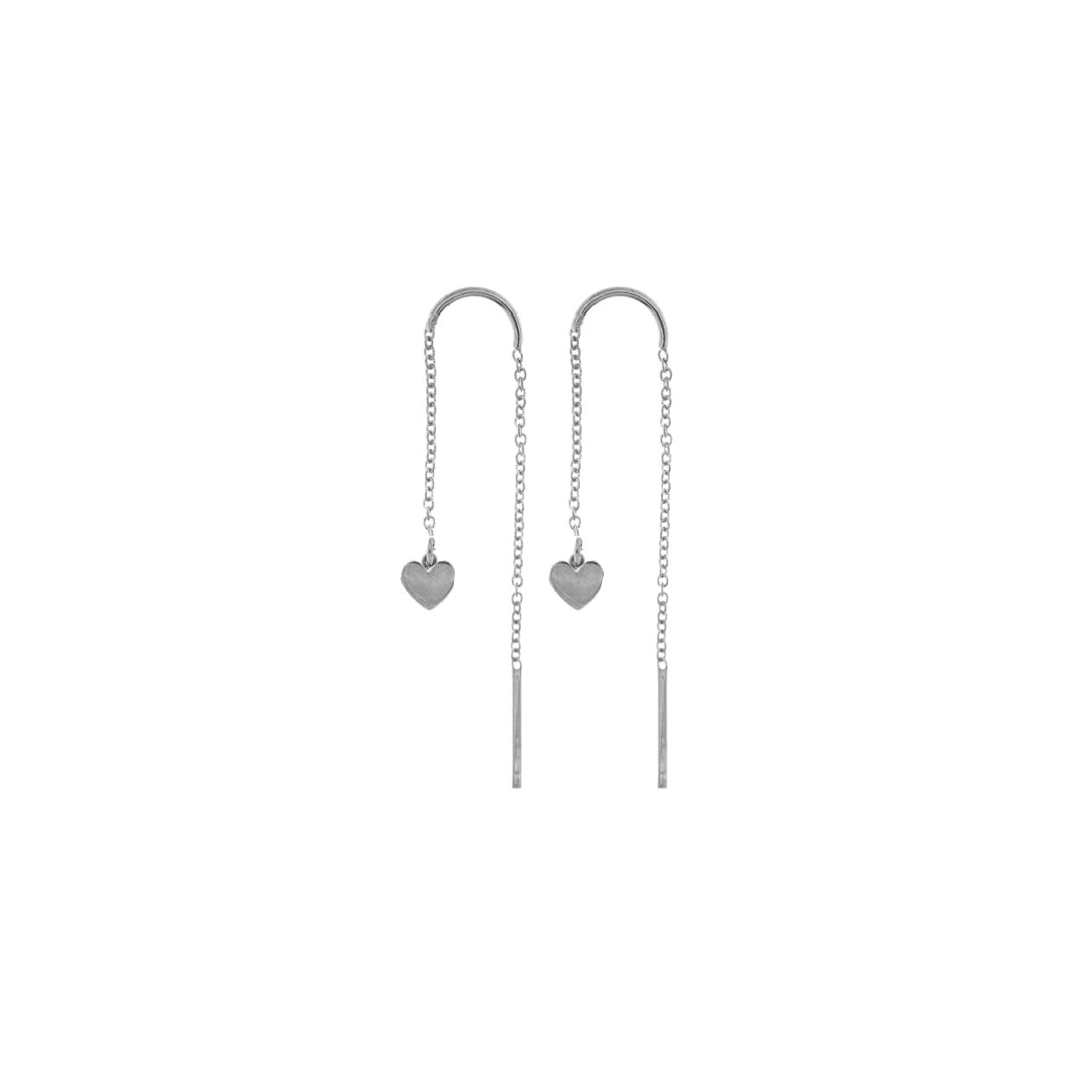 Earrings - Earring chain rounded subject - heart - 3 | Rue des Mille