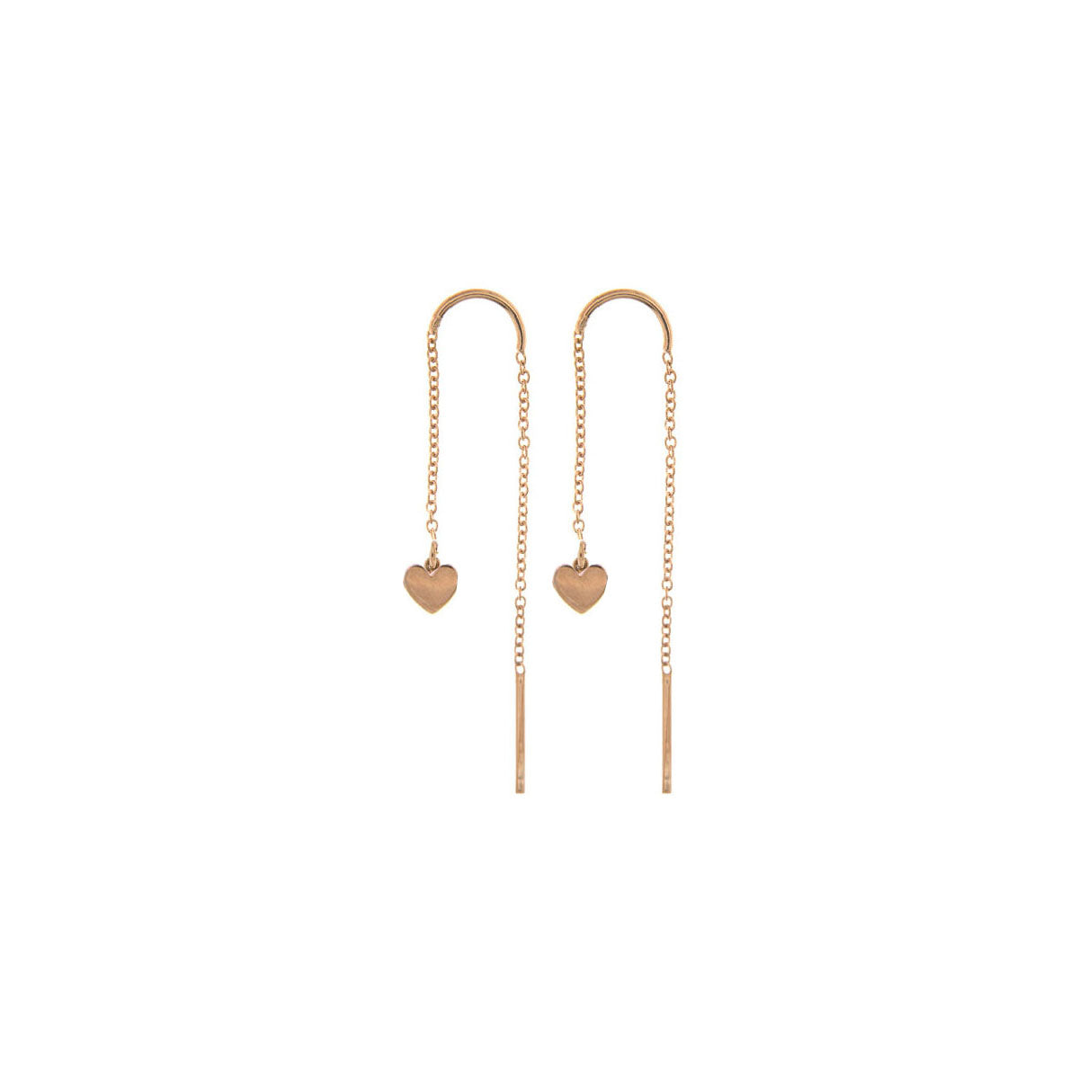 Earrings - Earring chain rounded subject - heart - 1 | Rue des Mille