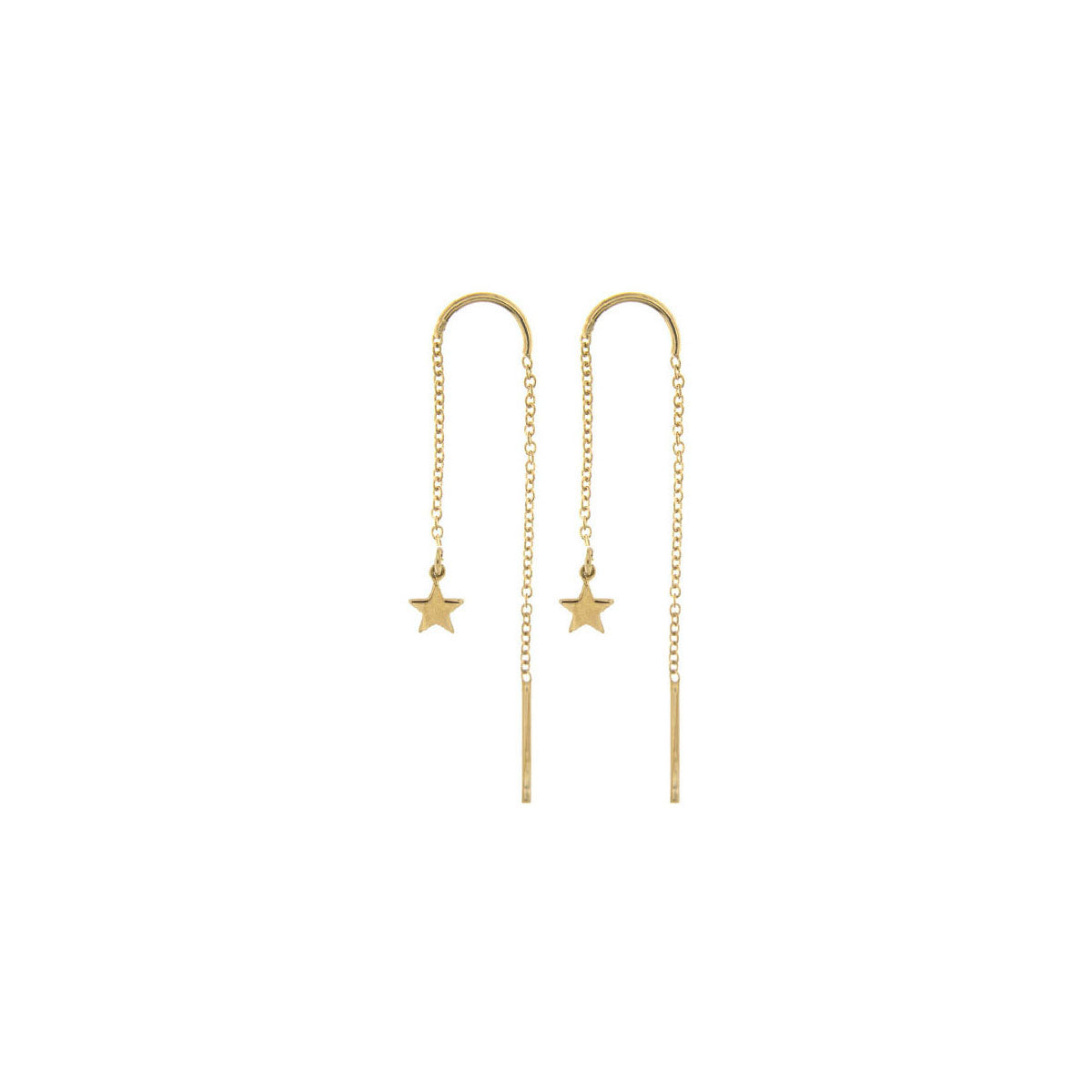 Earrings - Earring chain rounded subject - star - 2 | Rue des Mille