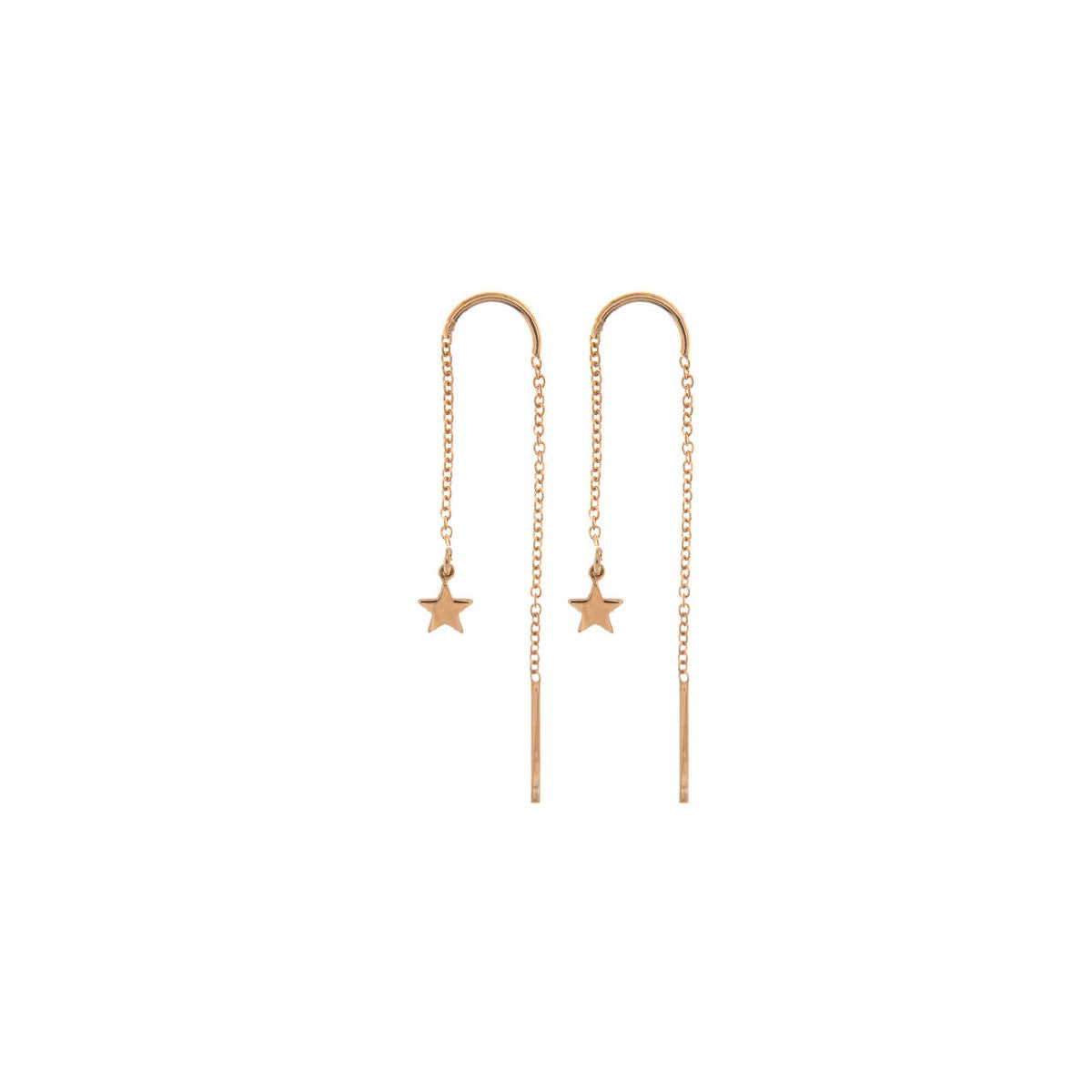 Earrings - Earring chain rounded subject - star - 1 | Rue des Mille