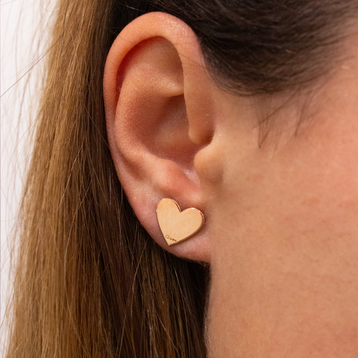 Earrings - Heart Stud Earrings - 4 | Rue des Mille