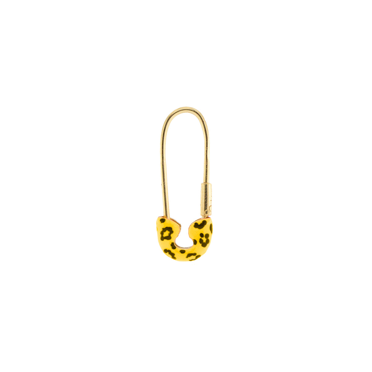 Brooch Single Earring - Leopard Print