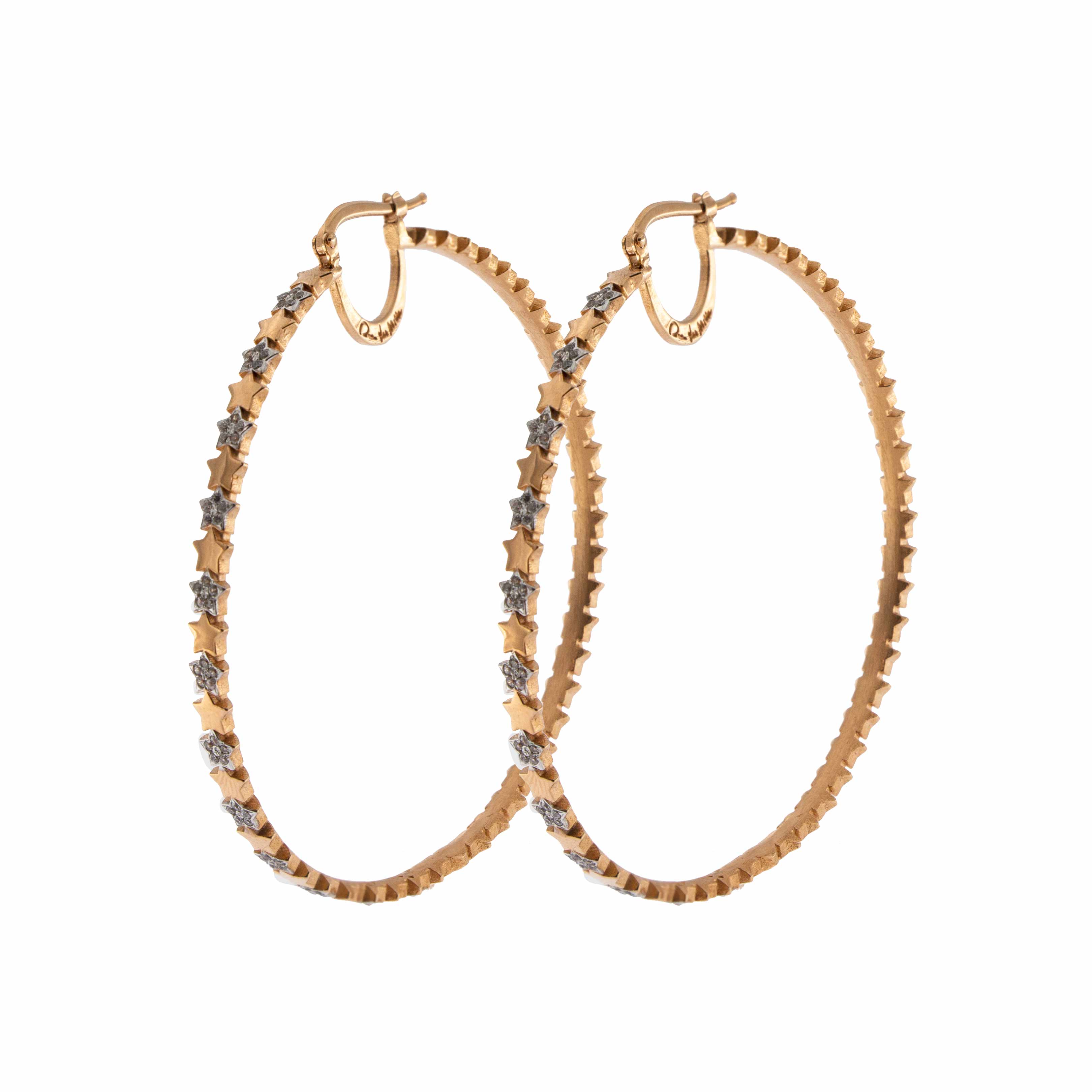 Earrings - Circle Earrings Diameter 6 - Stars - 1 | Rue des Mille