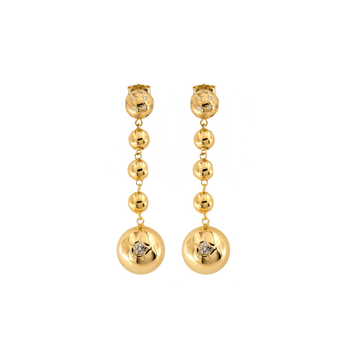 Earrings - Pendant spheres earrings - STARBALL - 1 | Rue des Mille
