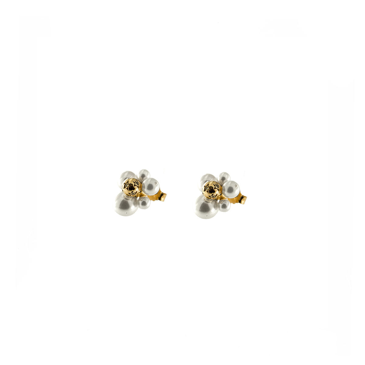 Earrings - EARRINGS BUNCH LOBE PEARLS - STARBALL - 1 | Rue des Mille