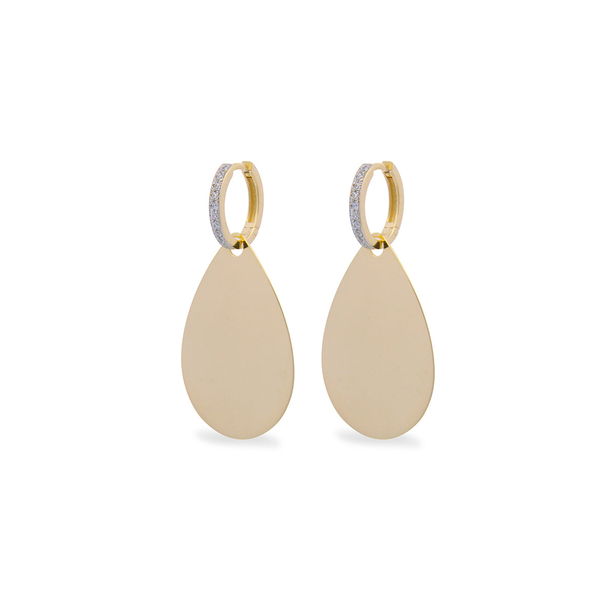 Earrings - Big drop slab earrings - 1 | Rue des Mille