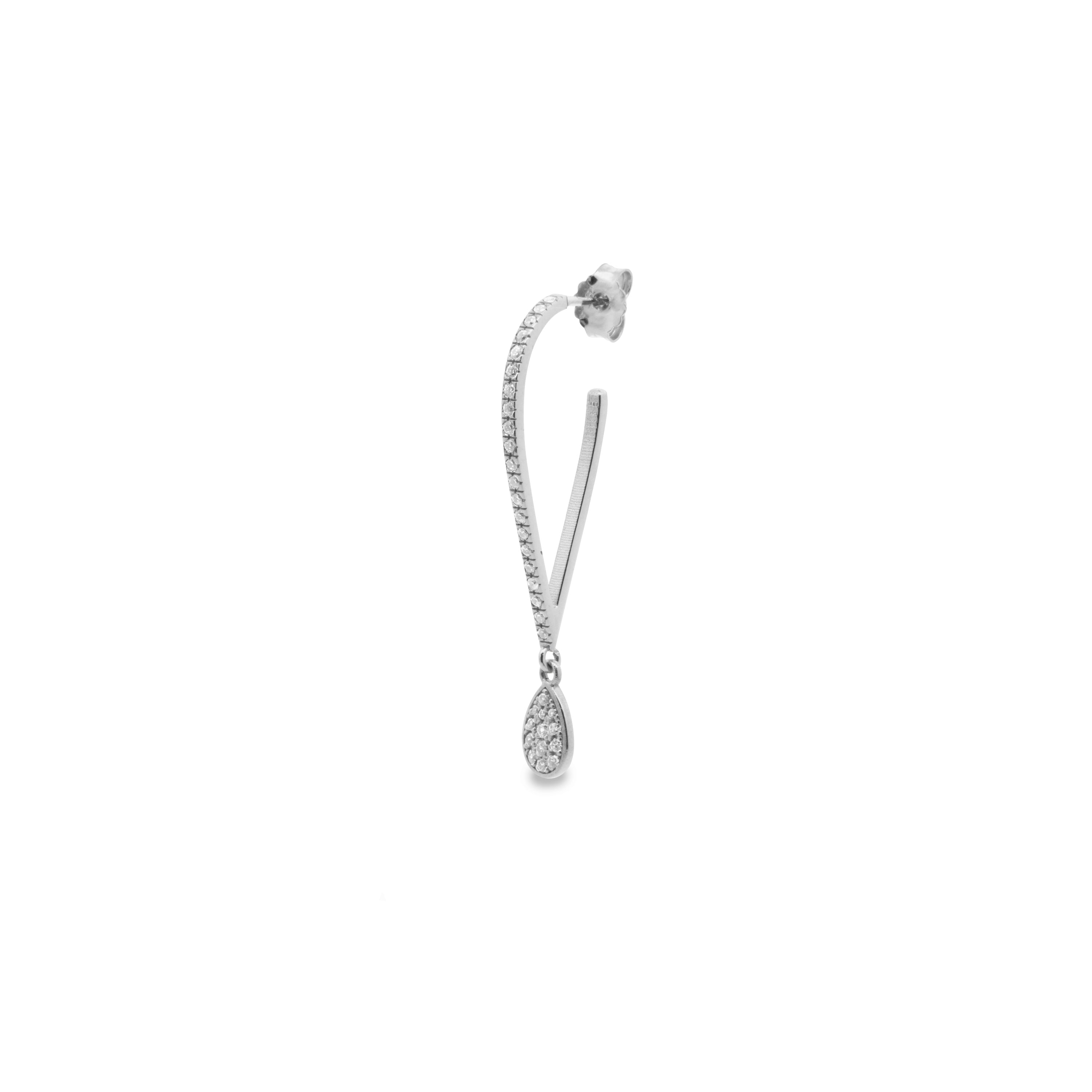 Earrings - Line drop single earring - 2 | Rue des Mille