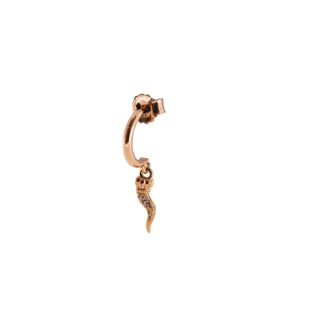 Earrings - Single earring mini hoop Horn - 1 | Rue des Mille