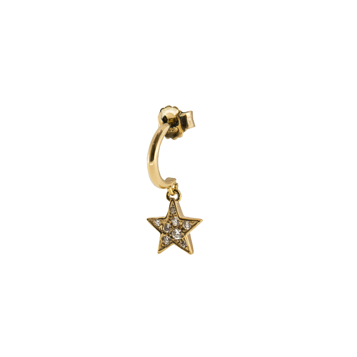 Earrings - Single earring mini hoop Star - 2 | Rue des Mille