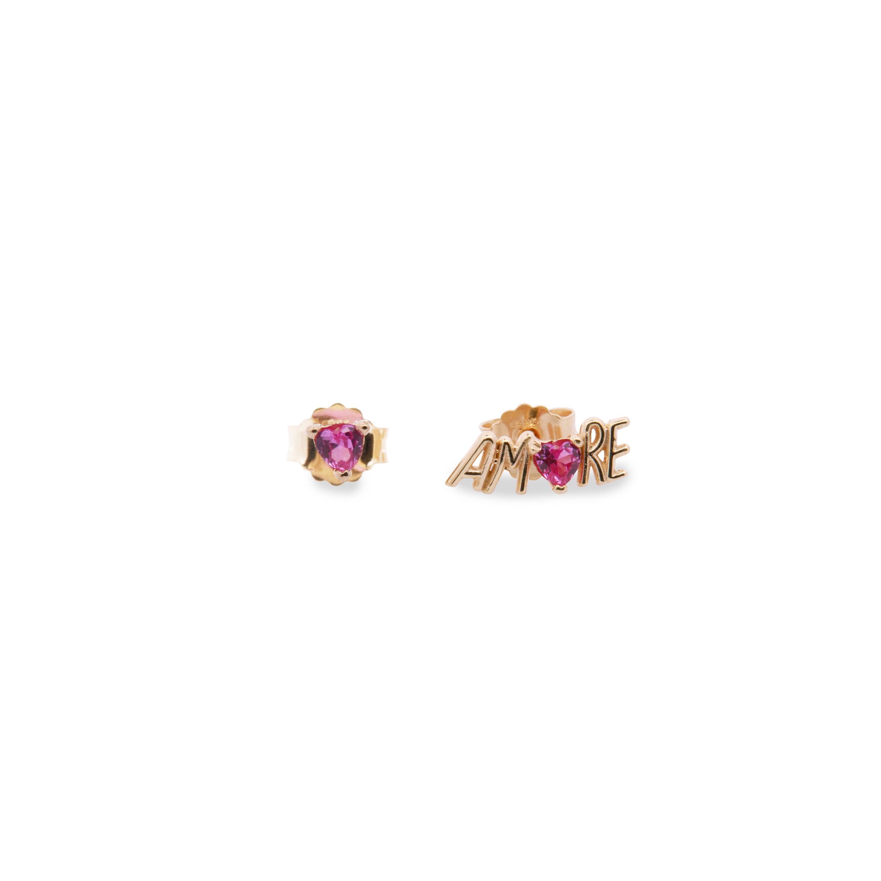 Earrings - Amore asymmetrical lobe earrings - 2 | Rue des Mille