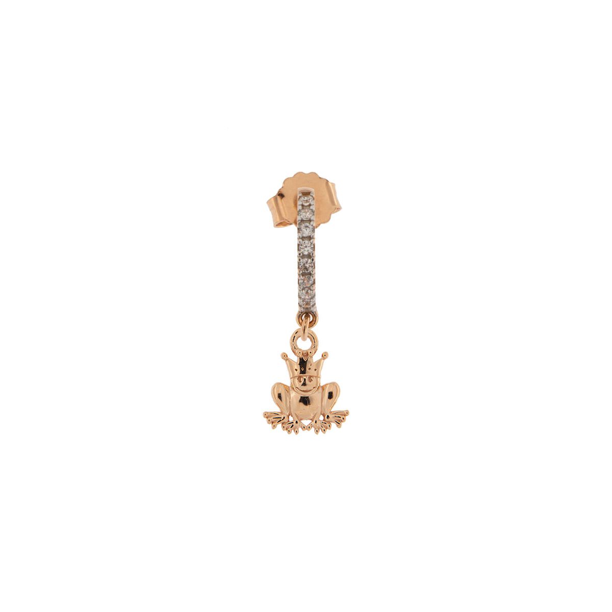 Earrings - Mono Earring with Subject - Frog - 1 | Rue des Mille