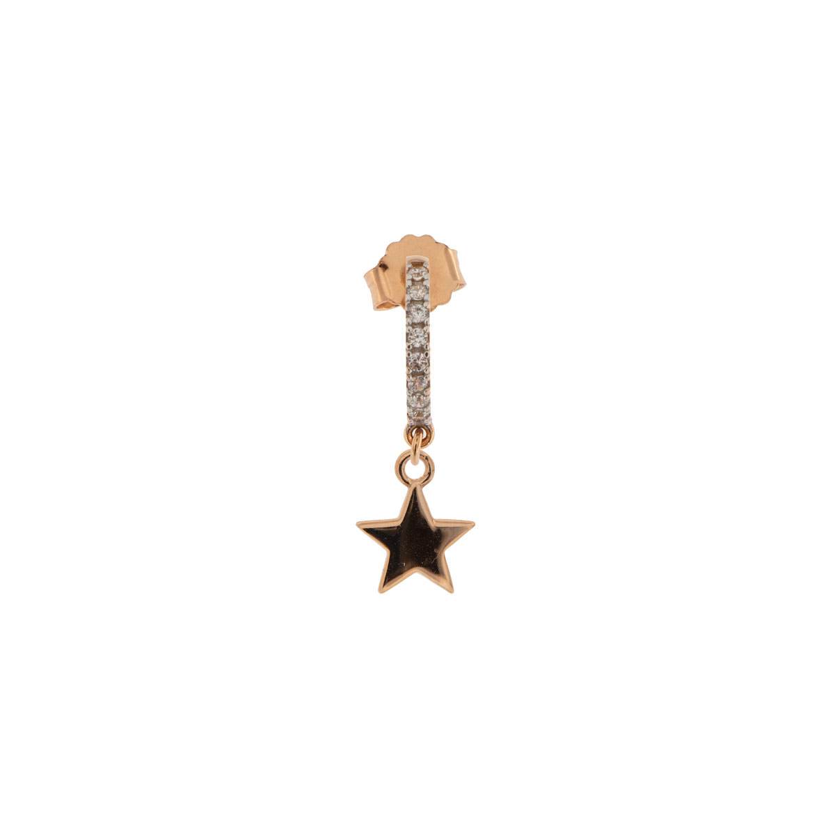 Pendientes - Mono Pendiente Detalle Estrella - 1 | Rue des Mille