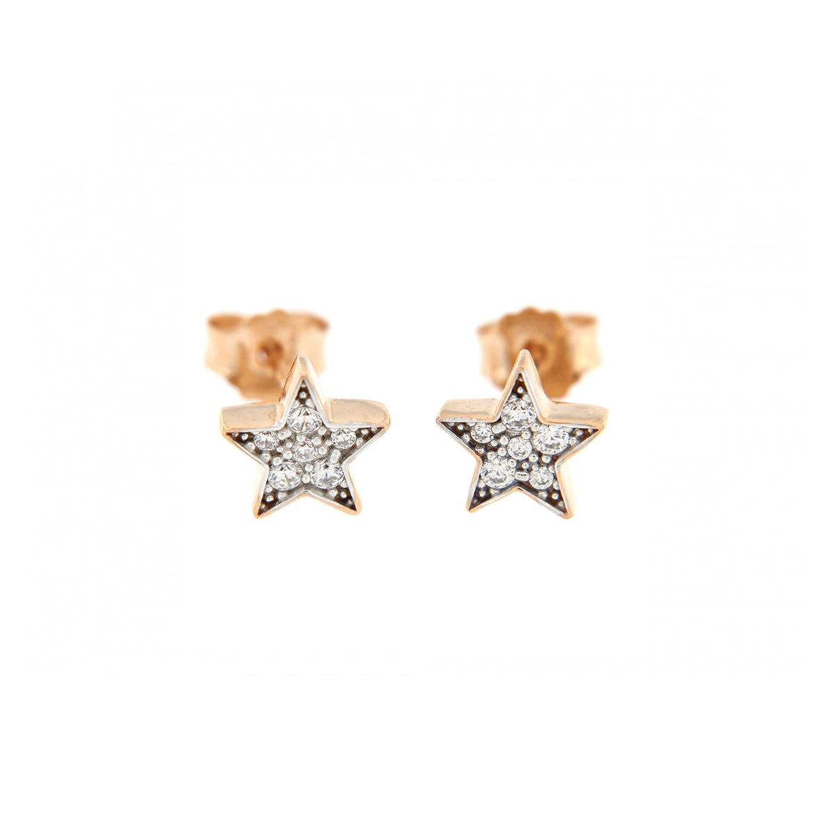Earrings - Stud Earrings Single Subject Zirconia Star - 1 | Rue des Mille