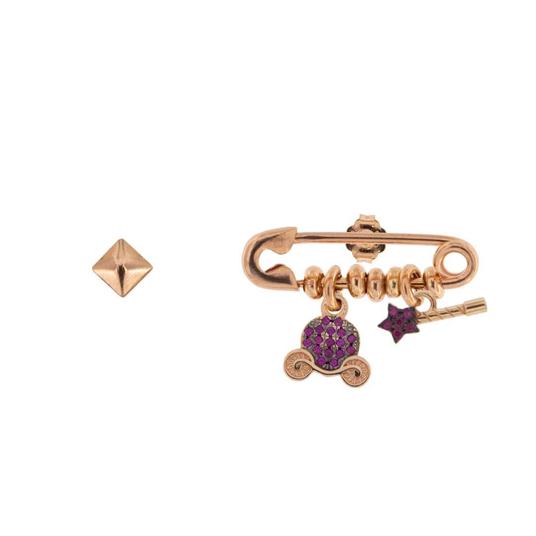 Earrings - Stud Brooch Earrings Carriage / Wand - 1 | Rue des Mille