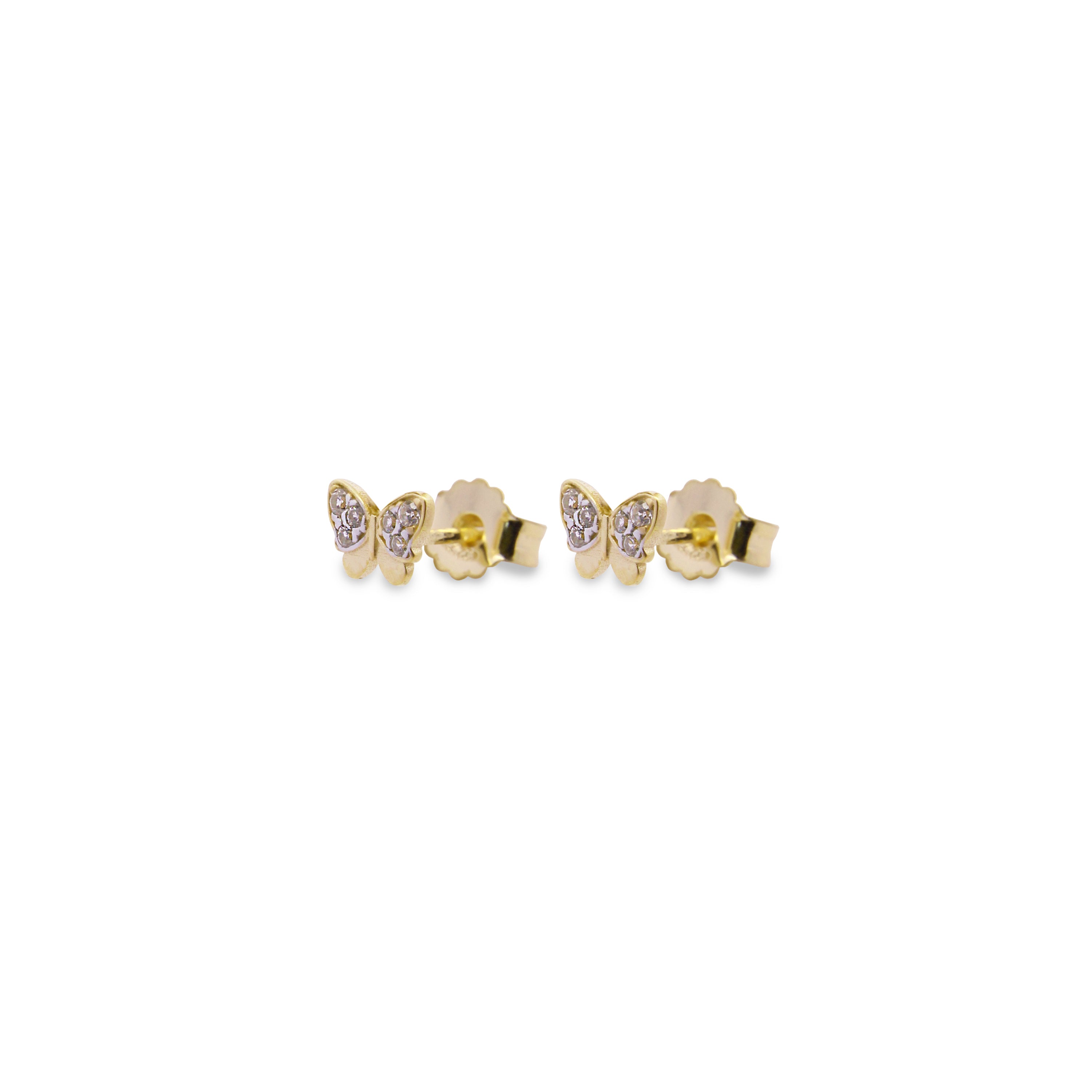 Earrings - Butterfly zircons lobe earrings - Fly&Shine - 1 | Rue des Mille