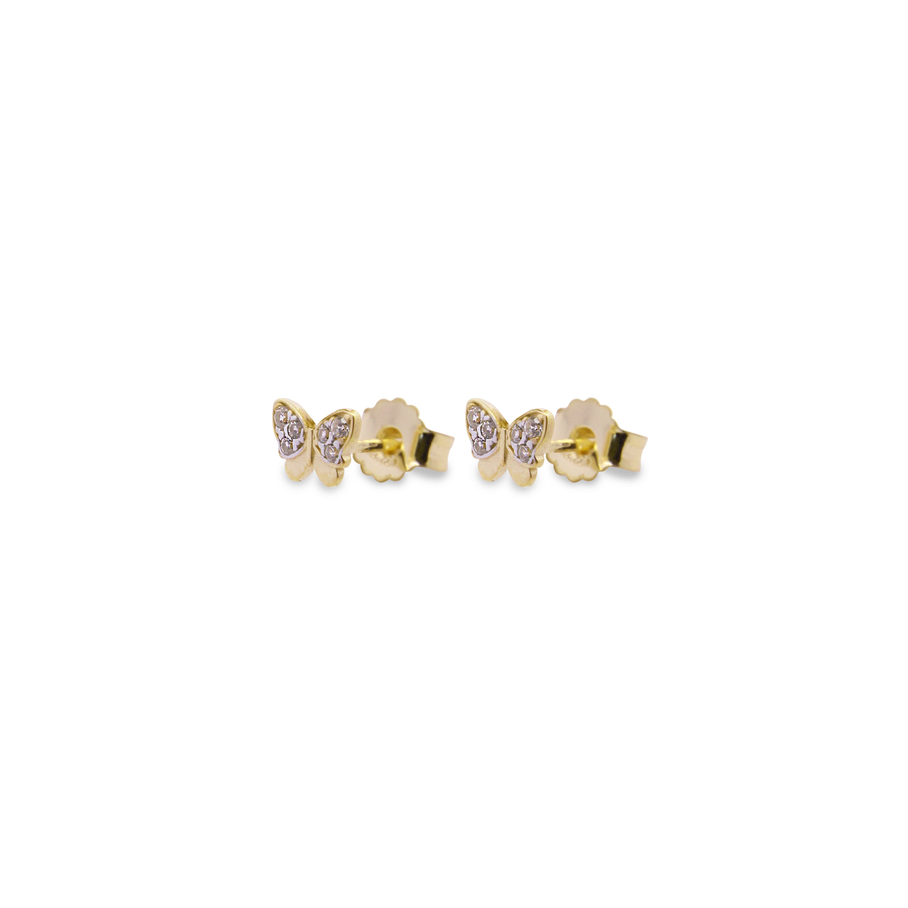 Pendientes - Pendientes de lobulo mariposa con circonitas - Fly&Shine - 1 | Rue des Mille