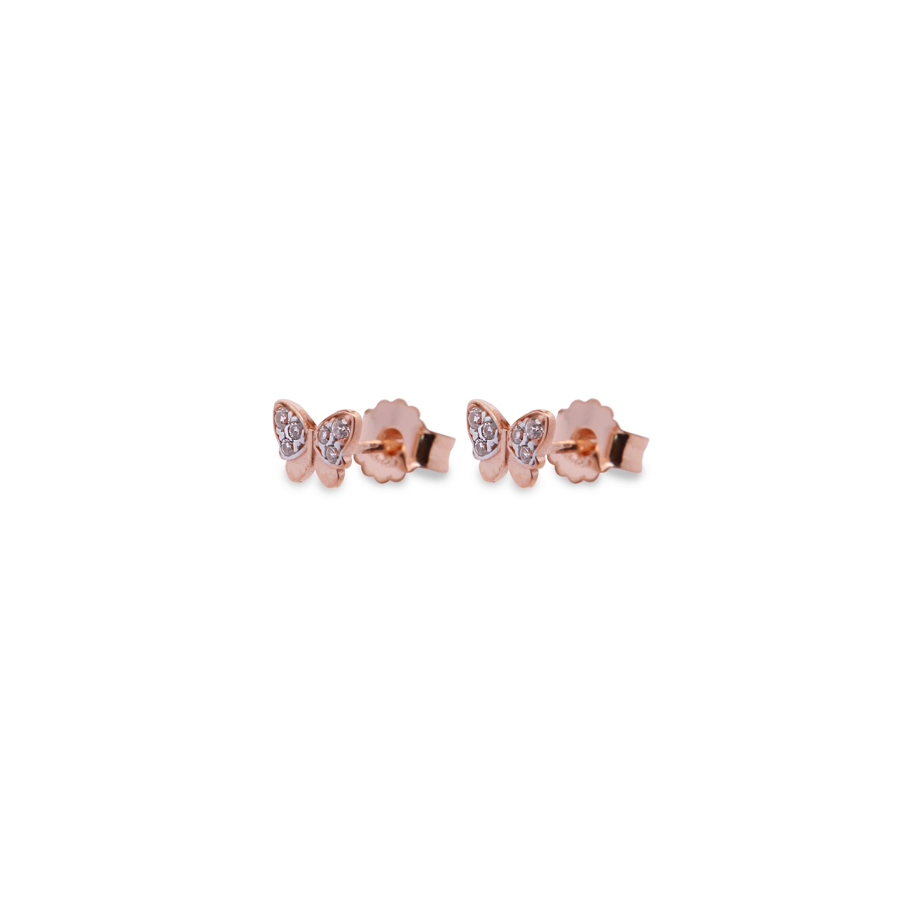 Pendientes - Pendientes de lobulo mariposa con circonitas - Fly&Shine - 2 | Rue des Mille