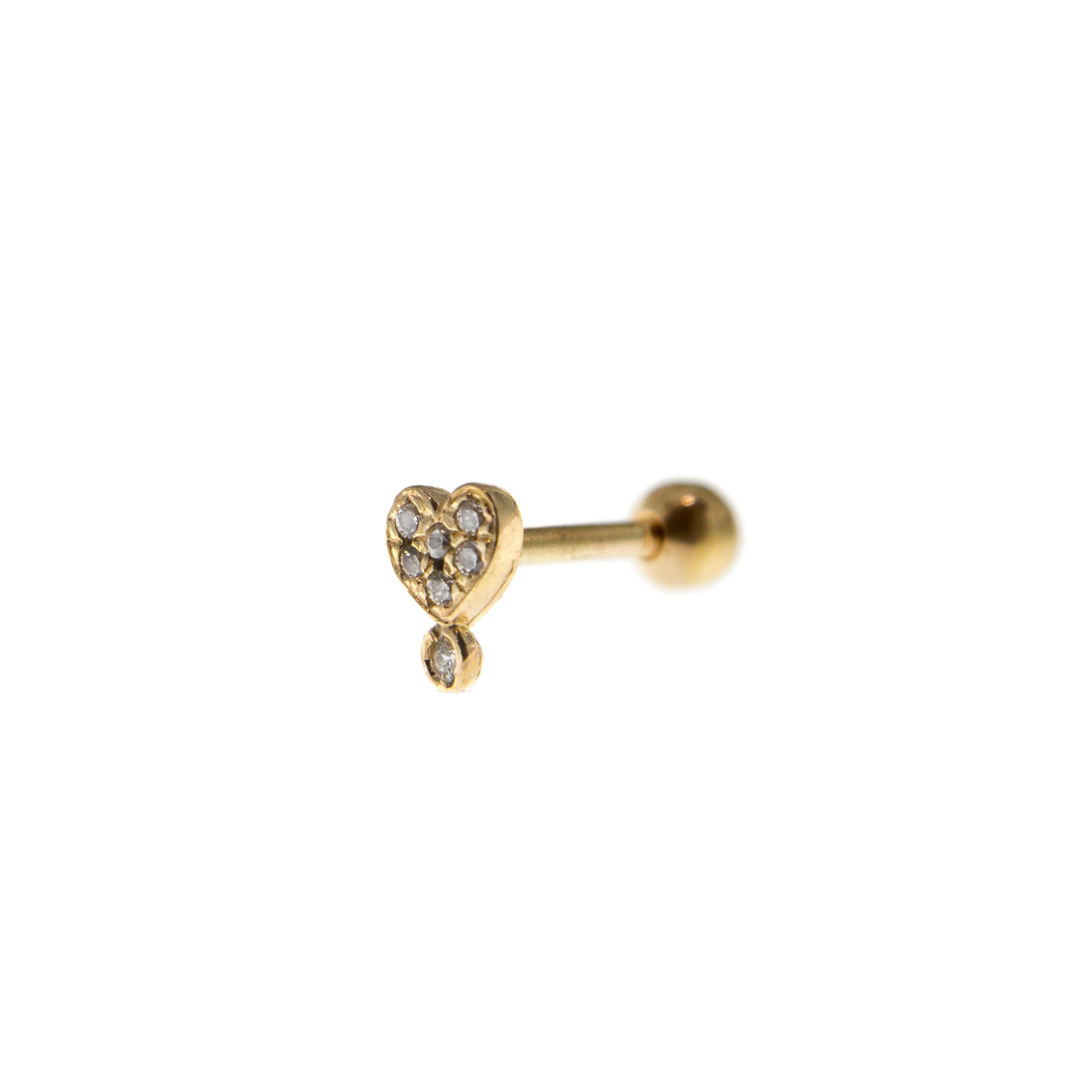 Piercing - Helix Piercing Dotted Heart - 1 | Rue des Mille