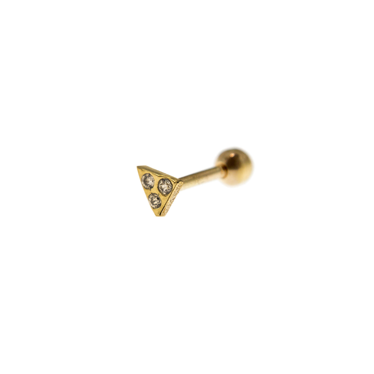 Piercing - Triangle piercing with zircons - 1 | Rue des Mille