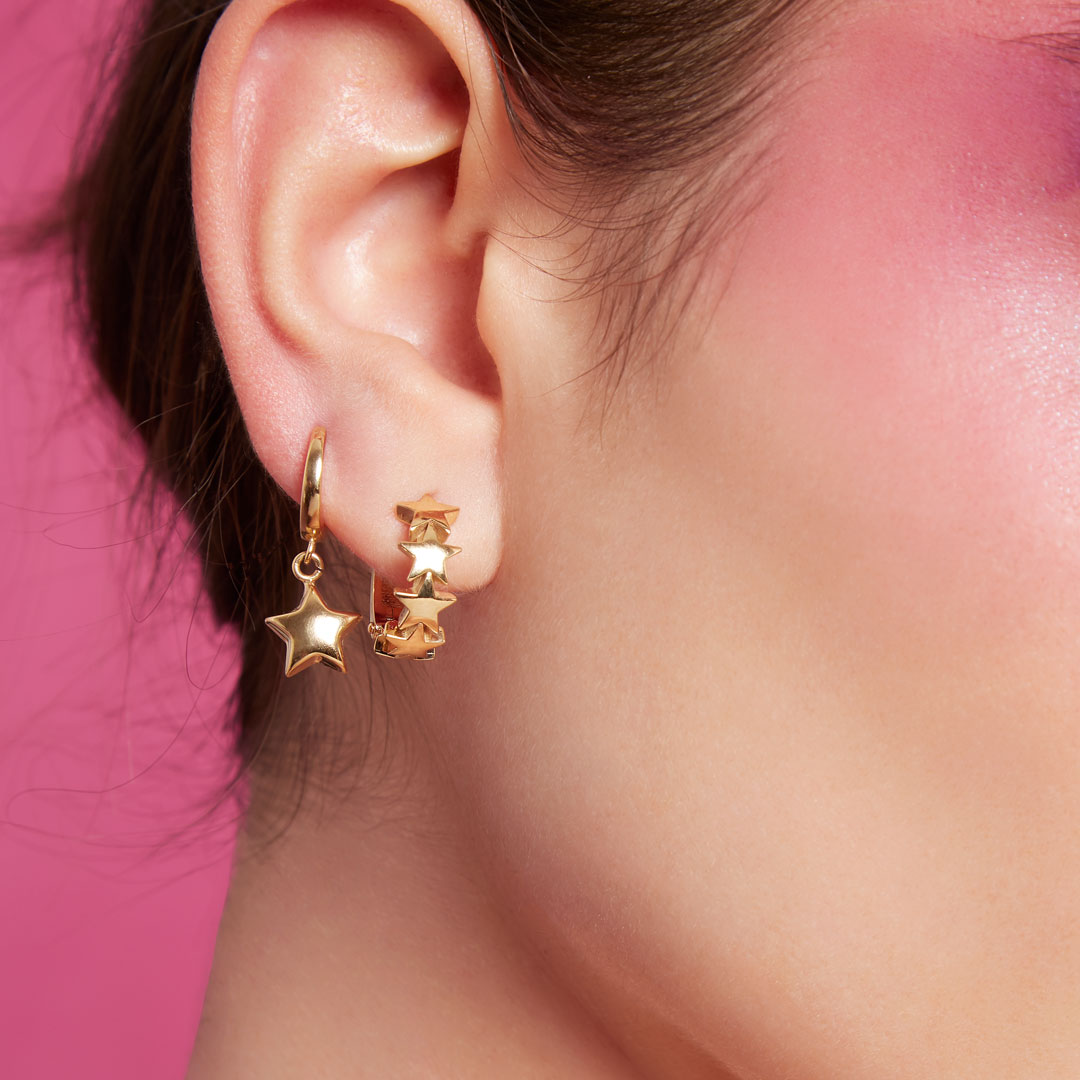 Clip-on Earrings with Stars