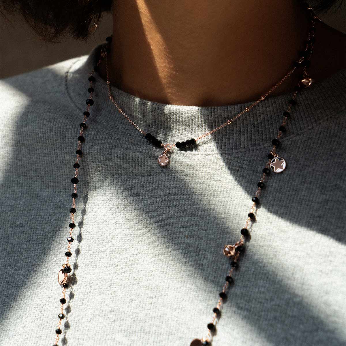 Chokers - CHAINED NECKLACE - GIPSY TIERRA BLACK - 2 | Rue des Mille