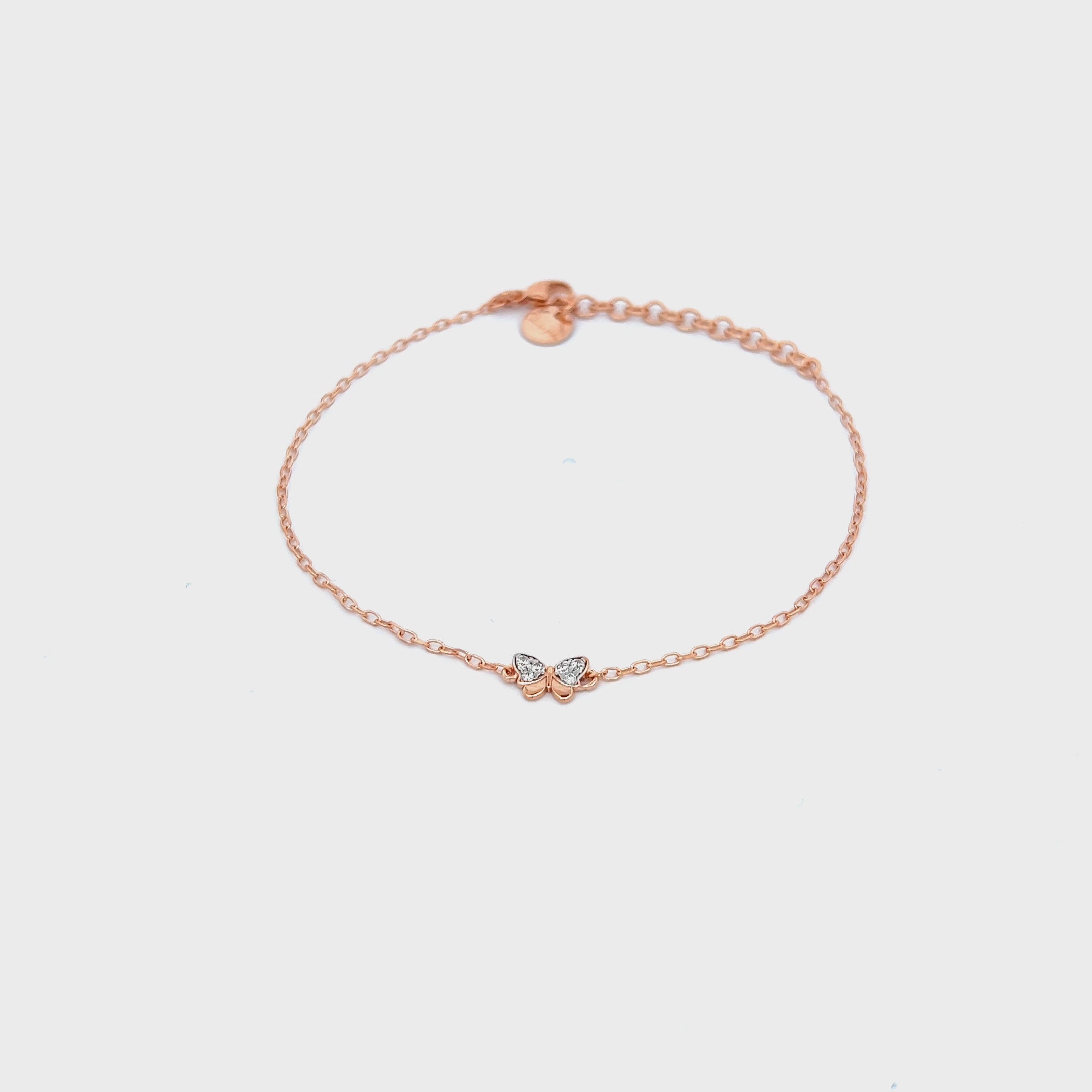 Bracelets - Butterfly chain bracelet - Fly&Shine - thumbnail - video - 1 | Rue des Mille