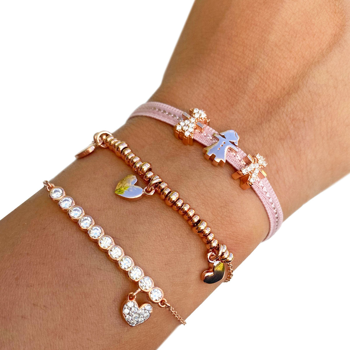 Bracciale Catenella Cuore Zirconi