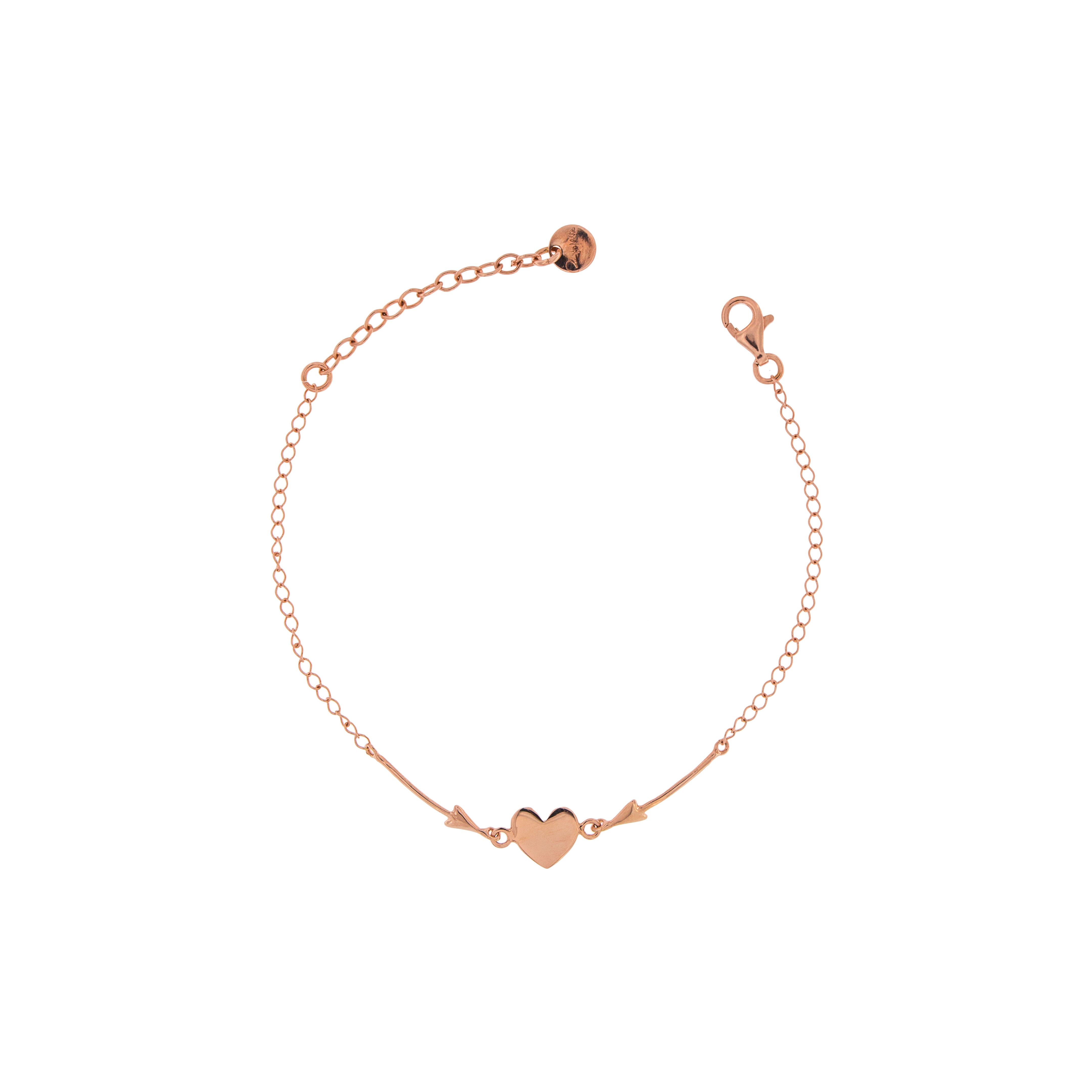 Pulsera de cadena con Corazòn y Flecha