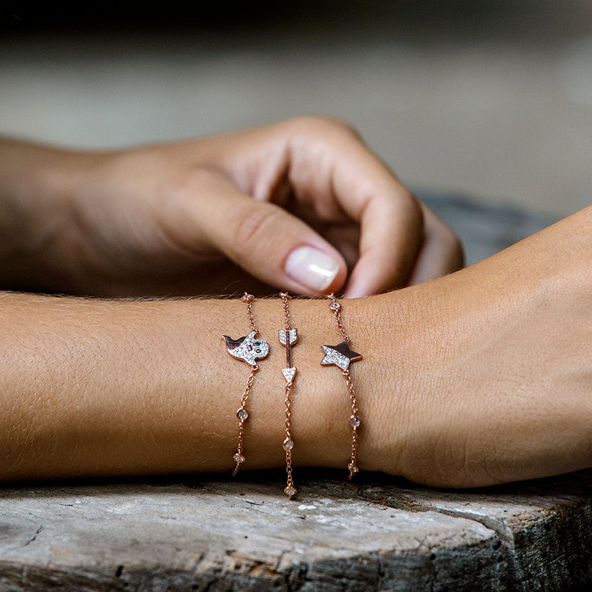 Bracciale Castoni Fantasma Zirconi 