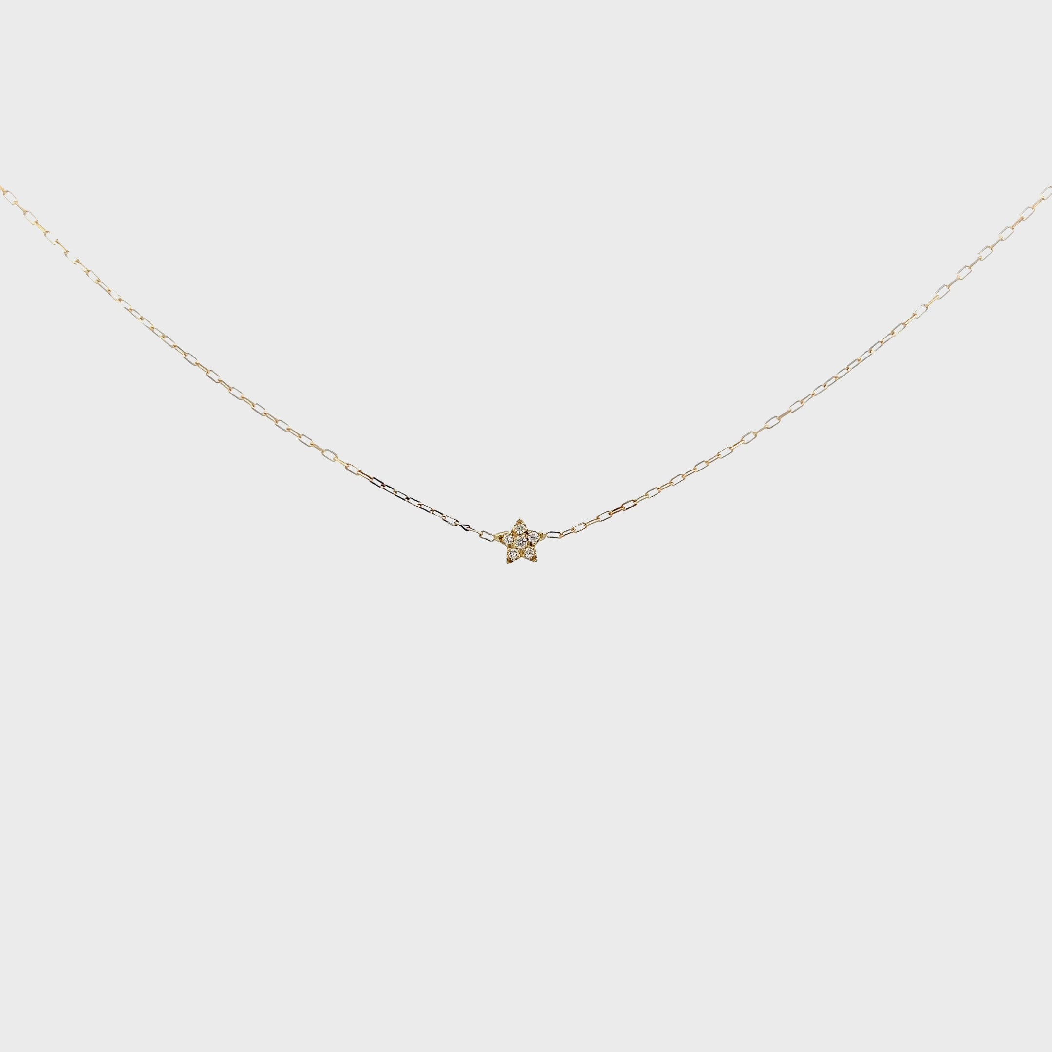 Chokers - Star Choker and Lab Grown Diamonds - ORO18KT - thumbnail - video - 1 | Rue des Mille