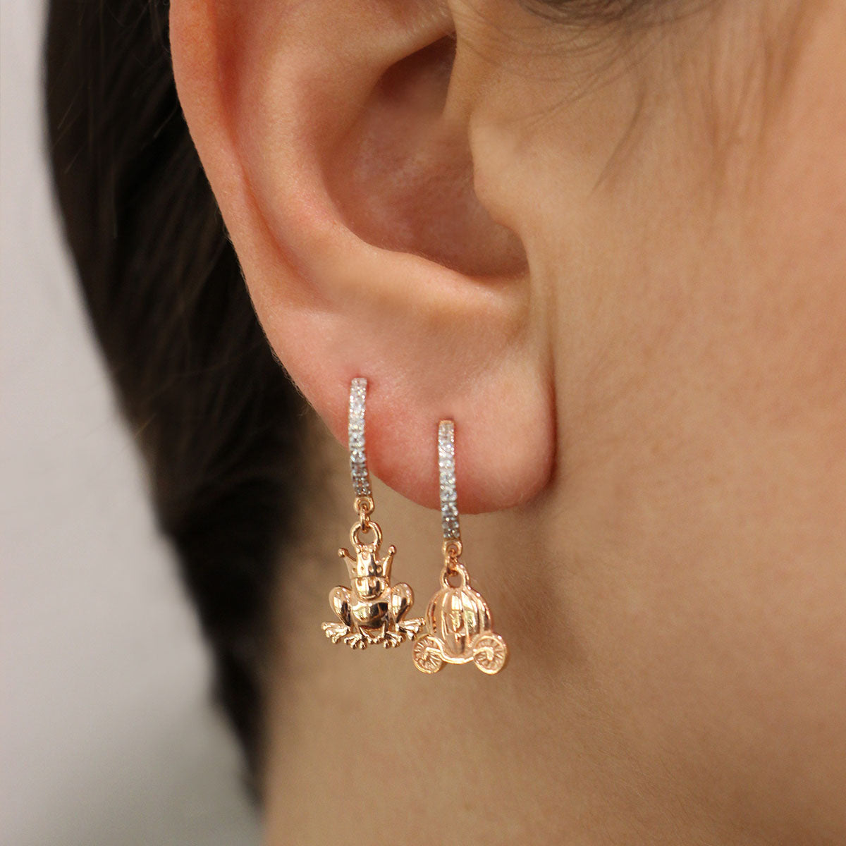 Earrings - Mono Earring with Subject - Frog - 2 | Rue des Mille