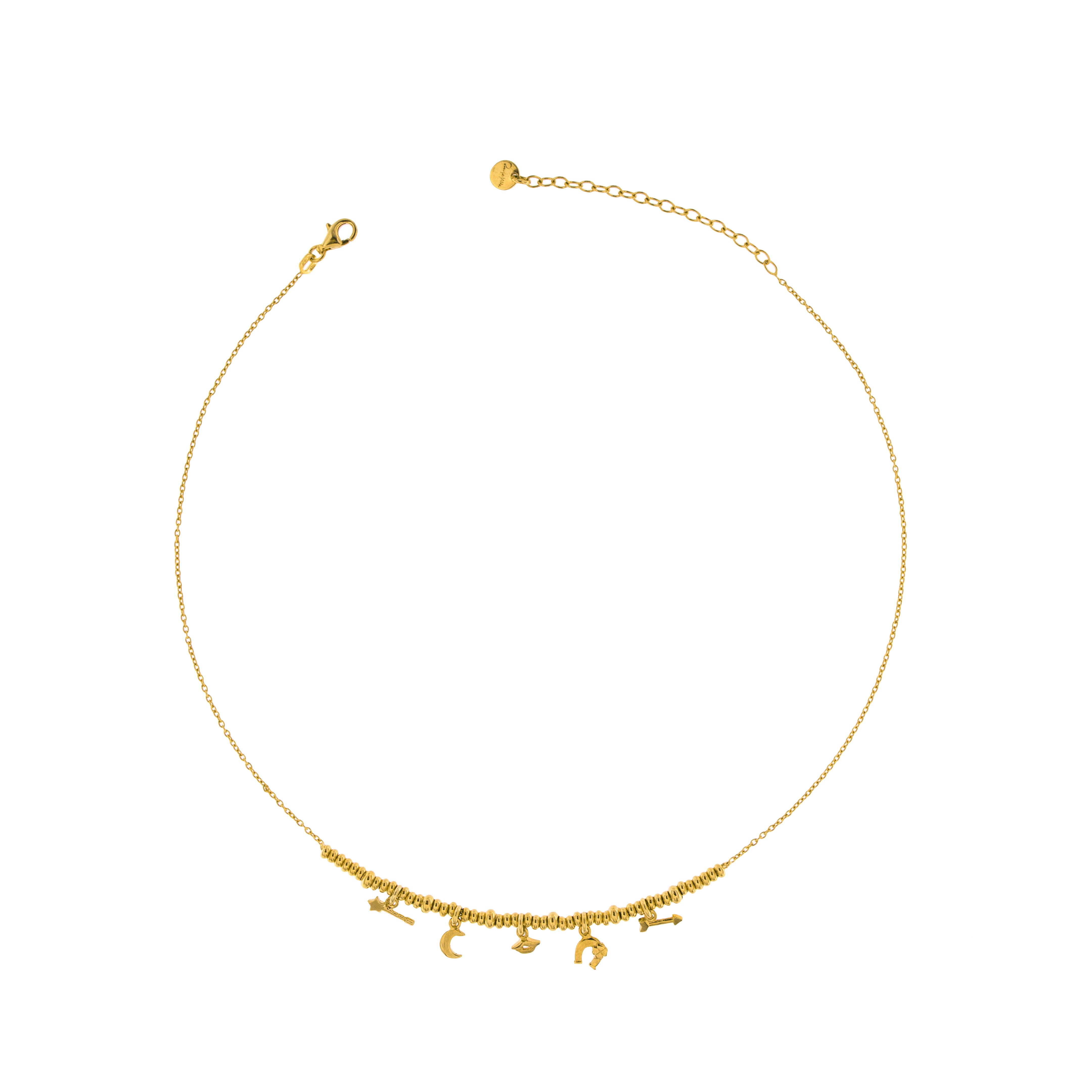 Chokers - Choker with Five Subjects and Micro Circles - 3 | Rue des Mille