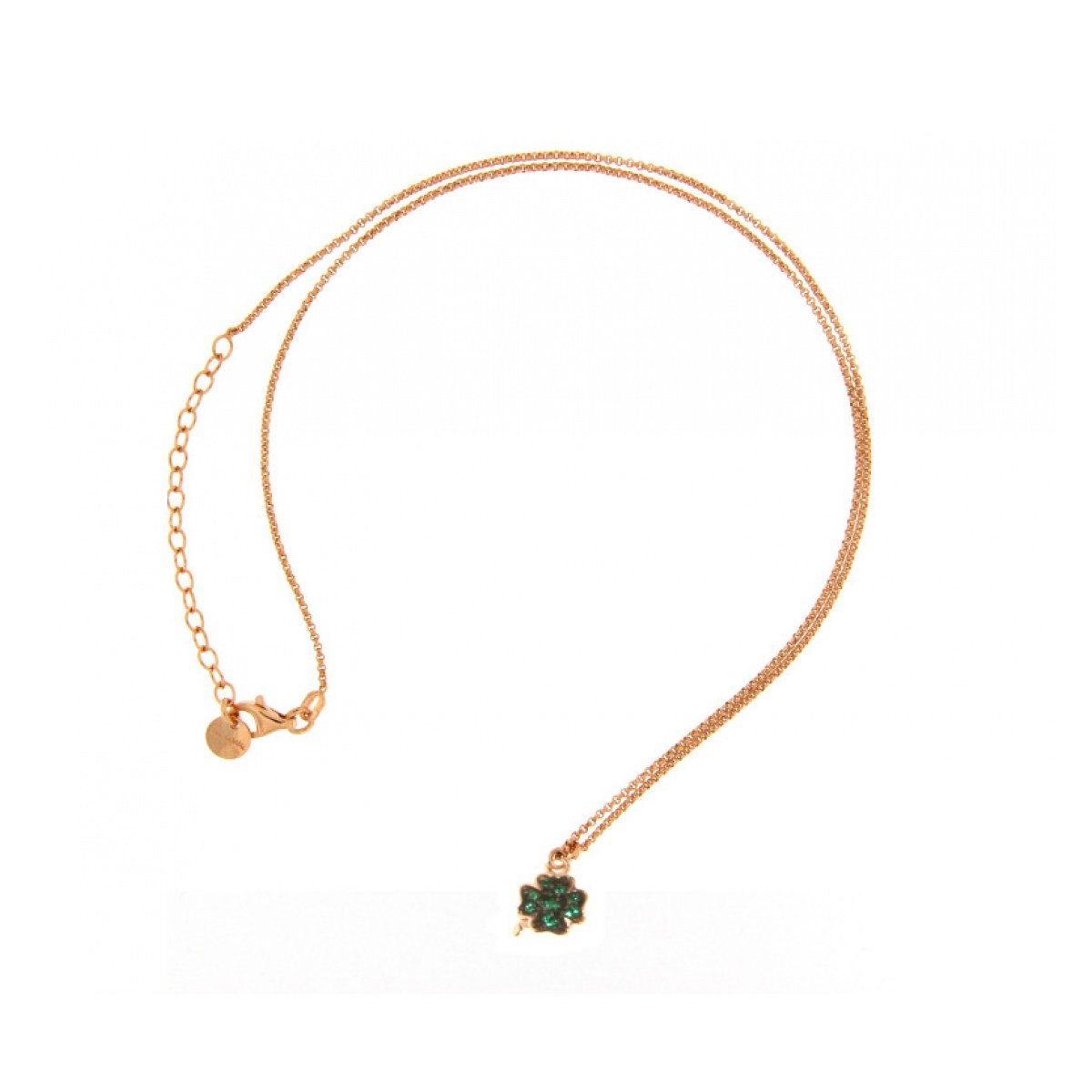 Chokers - Choker with Micro Four-leaf Clover Pendant - 3 | Rue des Mille