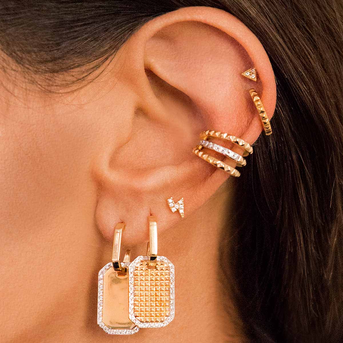 Earrings - Single earring medal plain - 4 | Rue des Mille