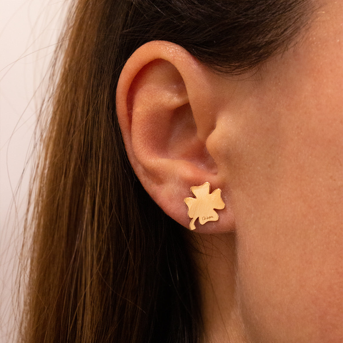 Earrings - Four-leaf Clover Stud Earrings - 4 | Rue des Mille