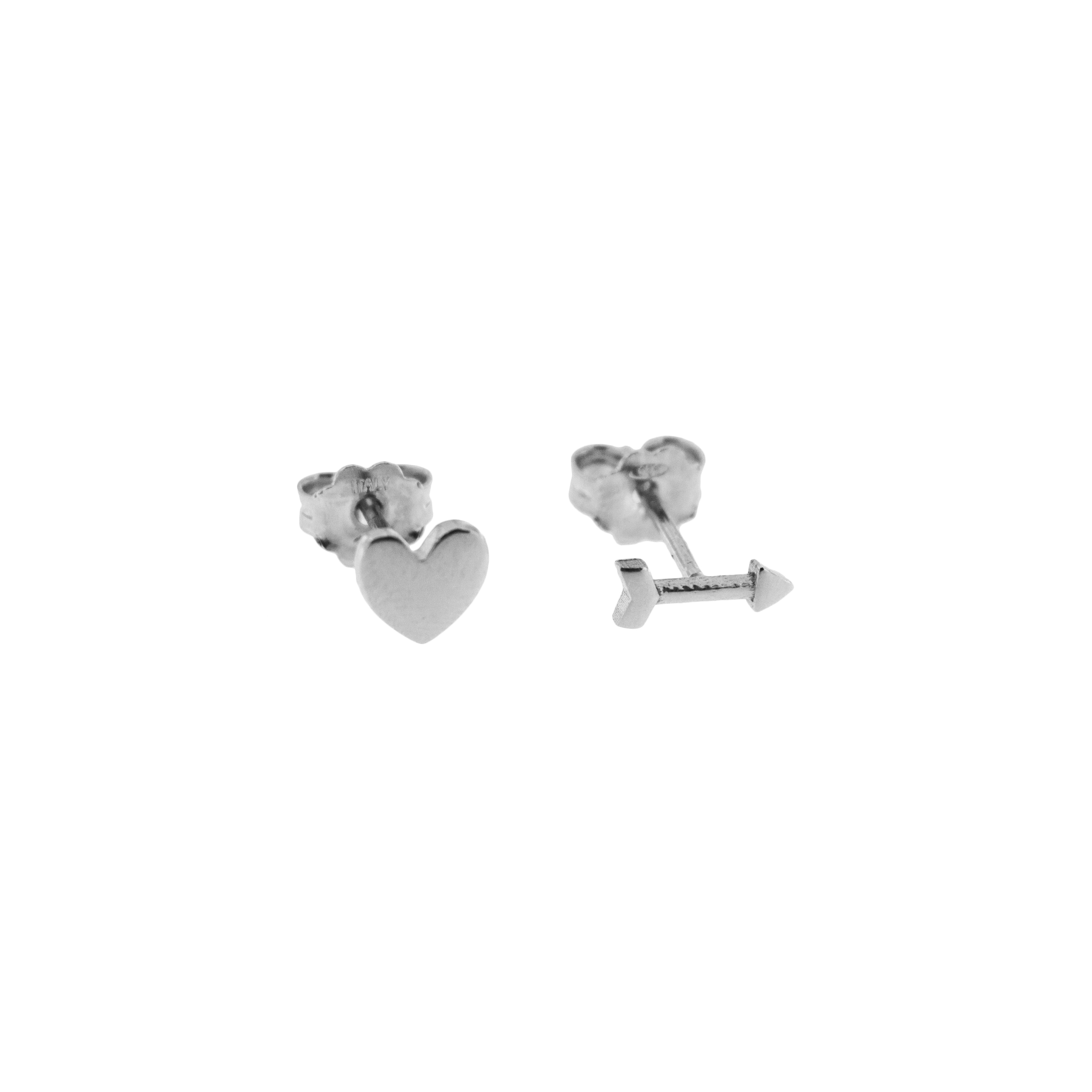 Earrings - Stud Earrings Heart/Arrow - 2 | Rue des Mille