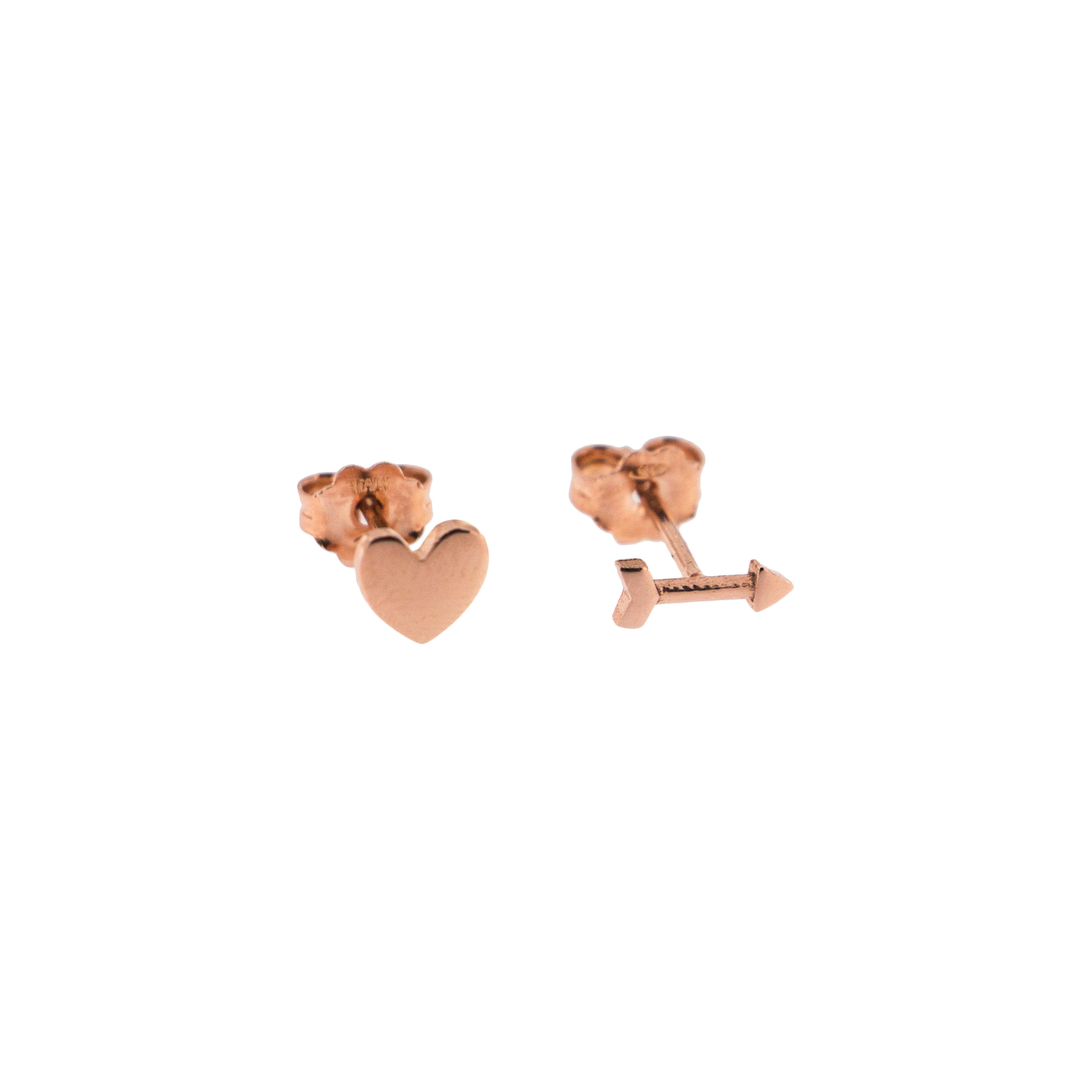 Earrings - Stud Earrings Heart/Arrow - 1 | Rue des Mille