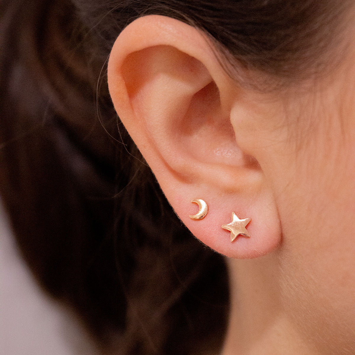 Stud Earrings Star/Moon