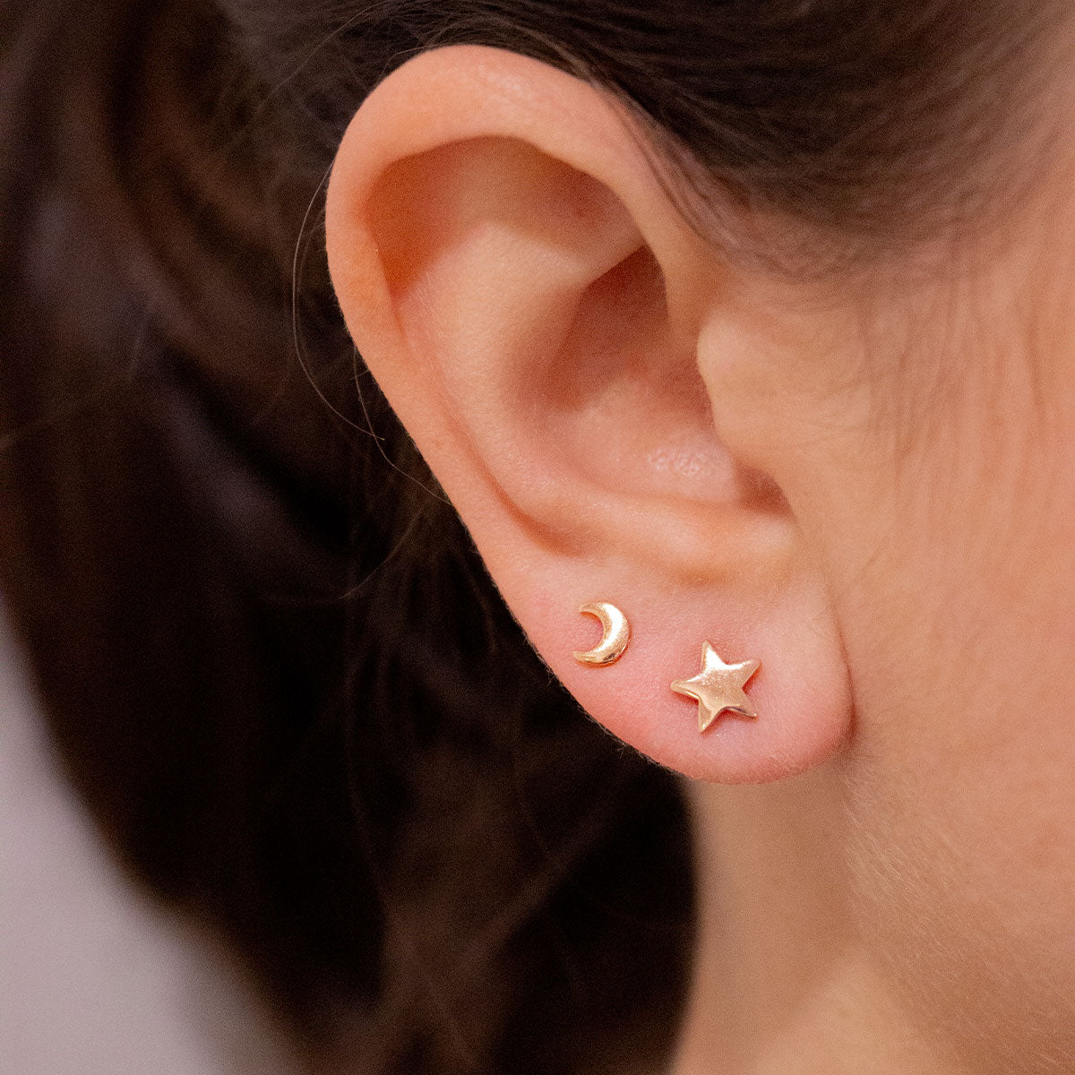 Earrings - Stud Earrings Star/Moon - 4 | Rue des Mille