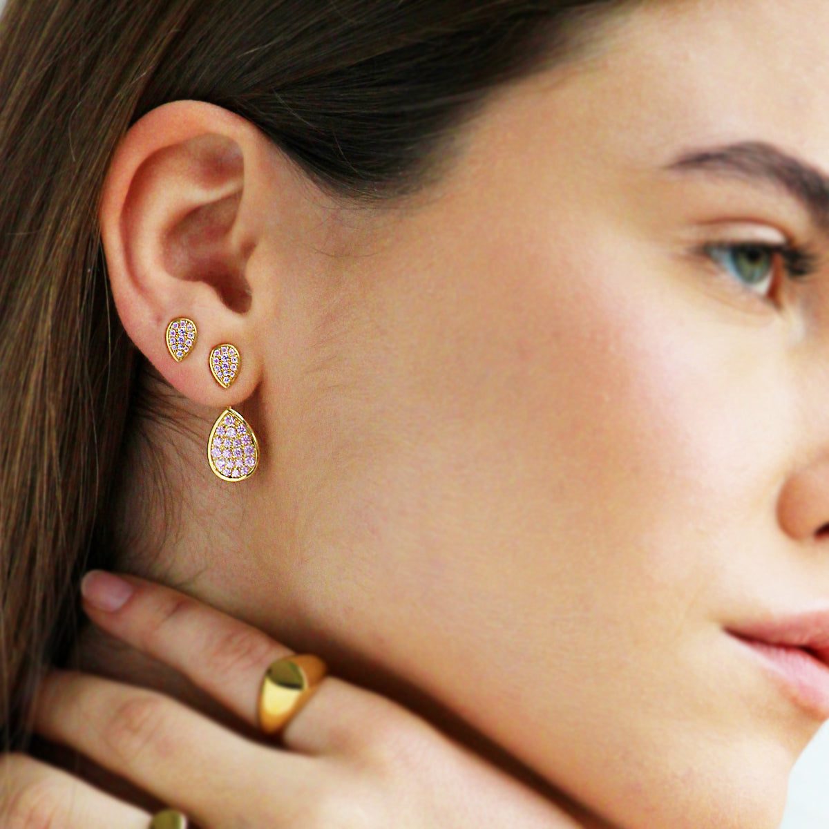 Earrings - Double drops asymmetrical earrings - 2 | Rue des Mille