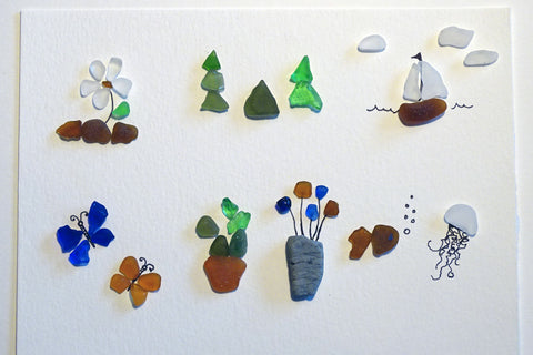 Sea glass samples