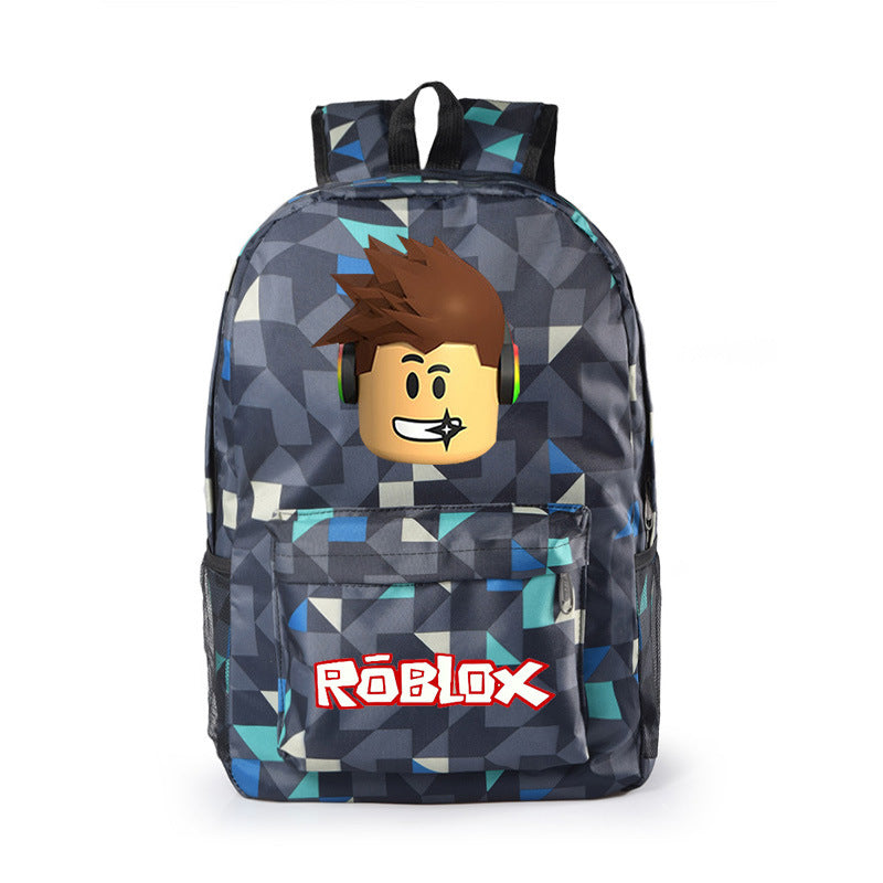 Color Grid Game Roblox Printed Backpack Canvas School Bags – Abox.nz