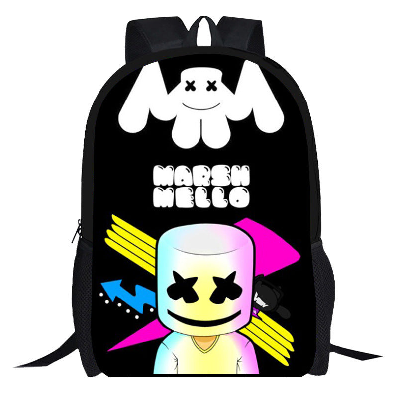 Black DJ Marshmello Casual Backpack Oxford School Bags – Abox.nz