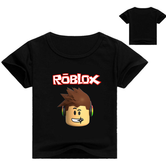 Summer Roblox Game Short Sleeve Cotton Casual Plain T Shirt Abox Nz - roblox plain black shirt