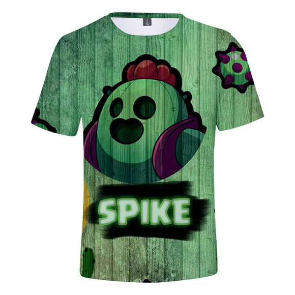 Hot Game Brawl Stars Spike Casual Sports Summer Green T Shirts For Adu Abox Nz - brawl stars hoodie spike