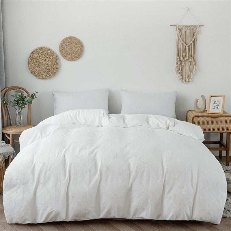 single duvet cover set white