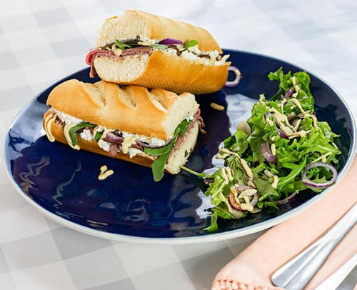 Roast Beef Sandwich Soft Brioche Baguette Recipe By Bakerly